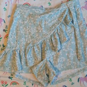 Floral Blue Skort for Kids